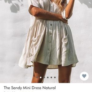 Princess Polly sandy beige mini dress